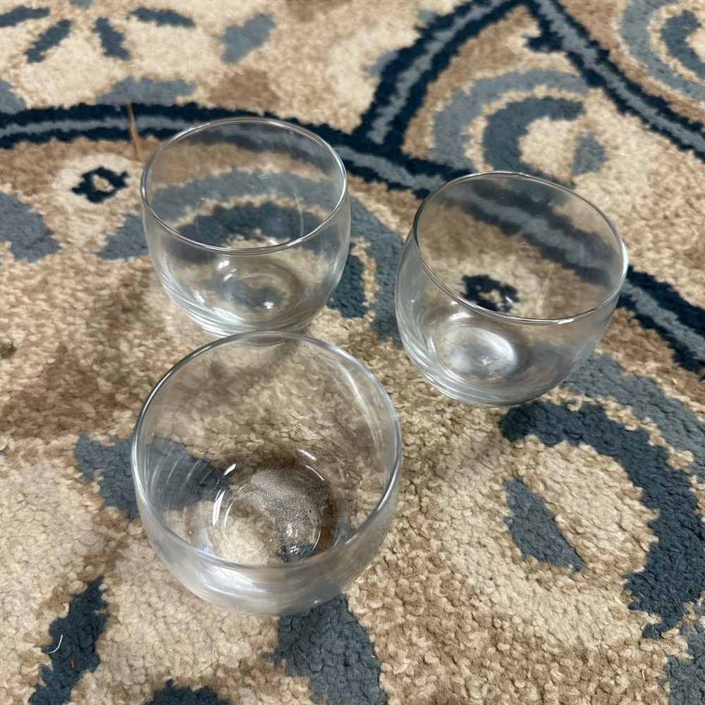 Set of 3 Glass Mini Cups